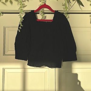 Coral Gardens, Scotch and Soda, floral eyelet, black shirt